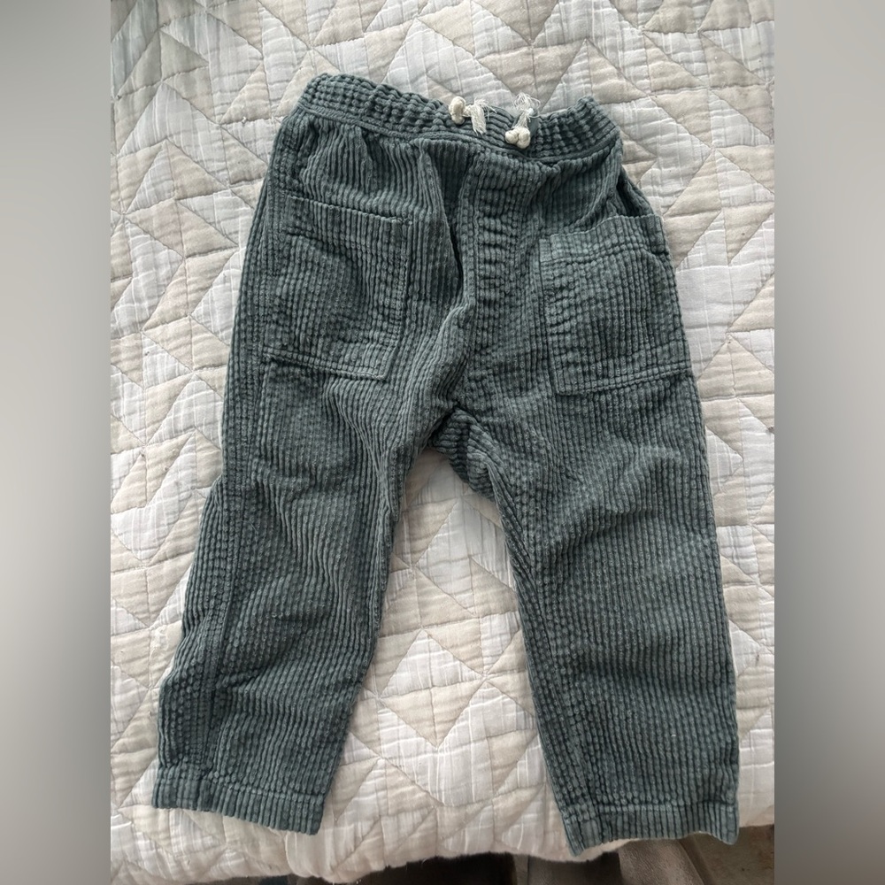 H&M Kids Corduroy Pants - Dusty Green